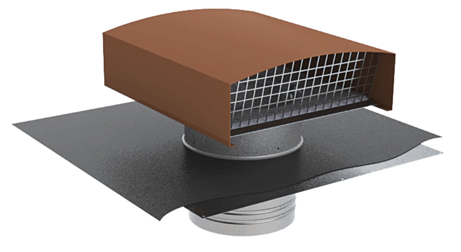 Atlantic Clim & Ventil - Ct 250 tuile - chapeau de toiture rouge pour sorties conduits diamètre 250