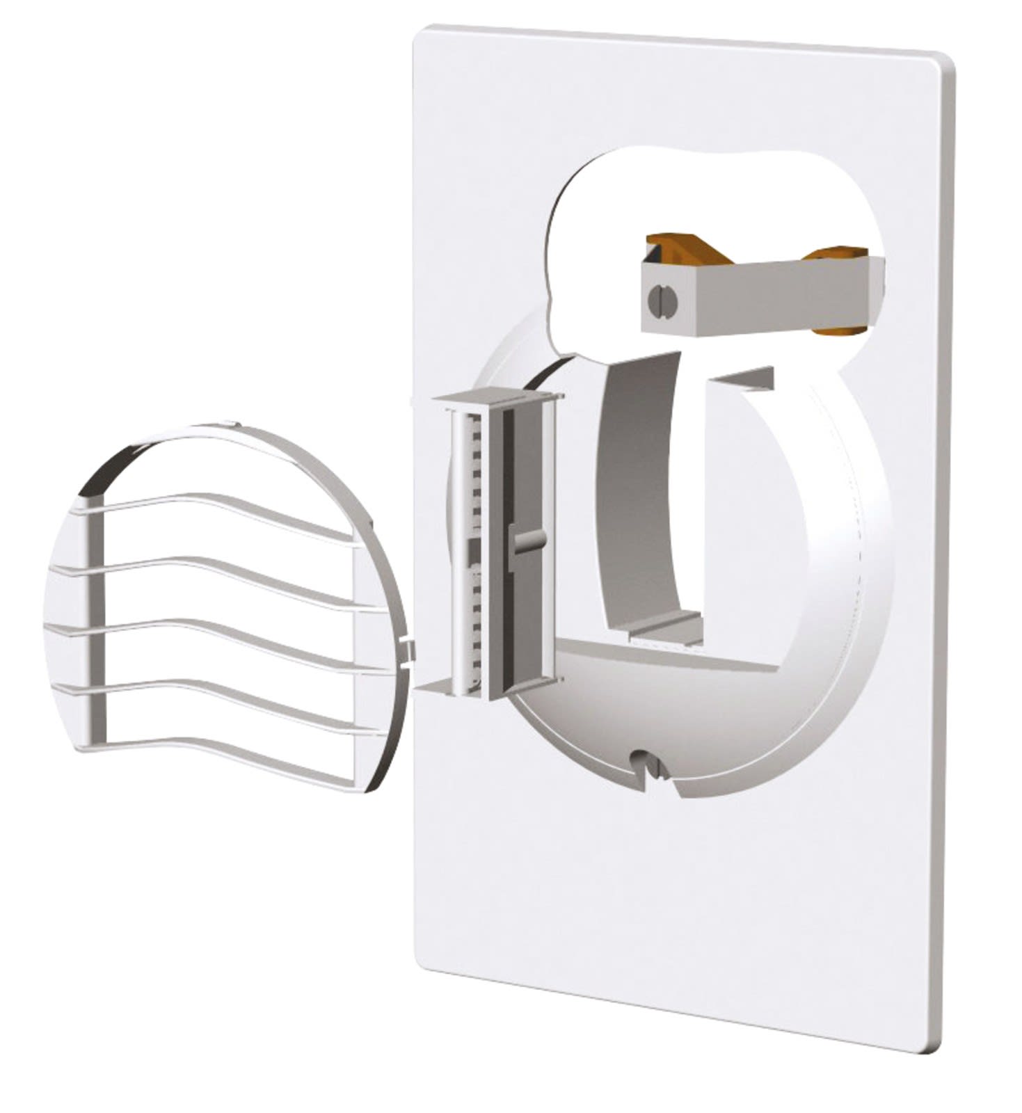 Atlantic Clim & Ventil - Br 15 - bouche platine WC autoréglable spécial rénovation 15 m3/h