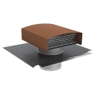 Atlantic Clim & Ventil - Ct 125 tuile - chapeau de toiture rouge pour sorties conduits diamètre 125