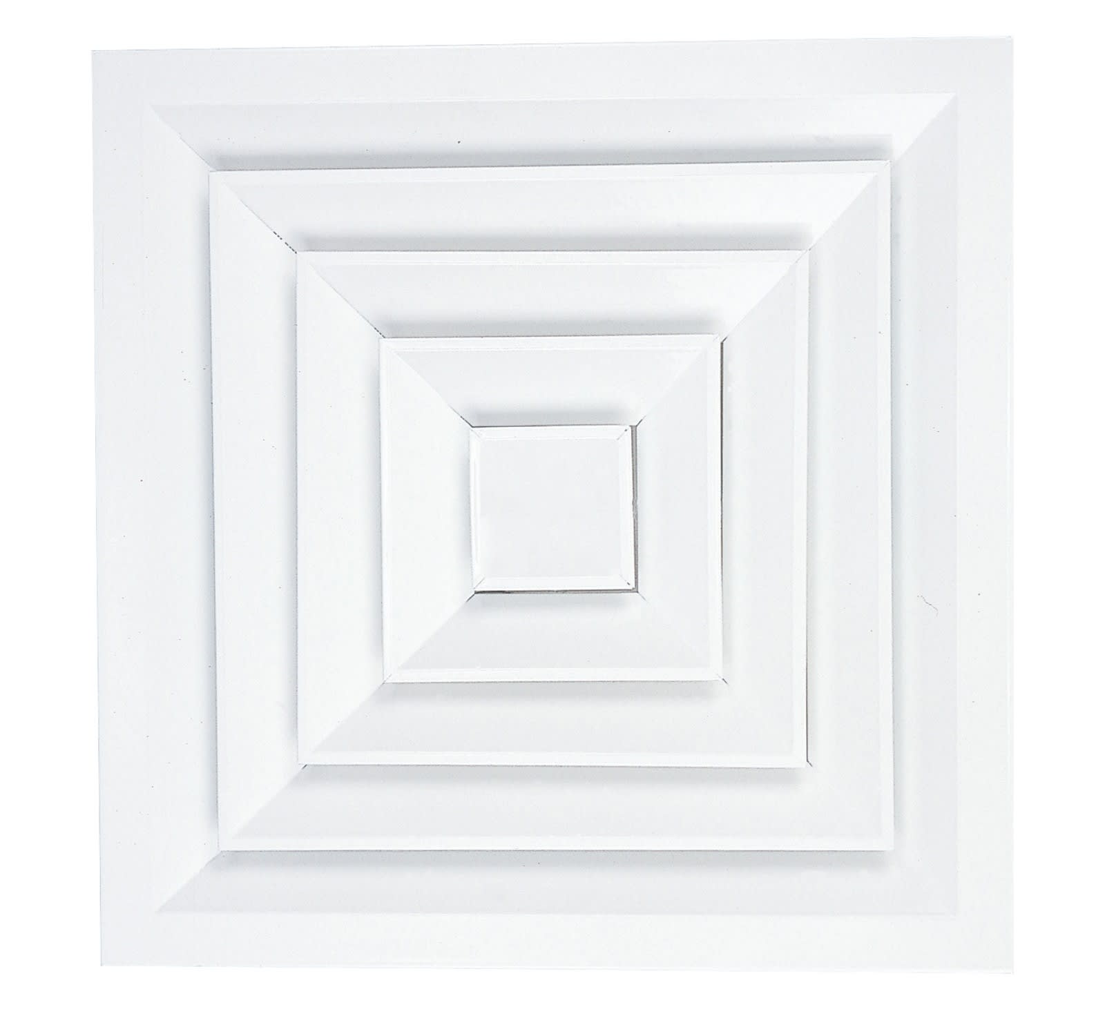 Atlantic Clim & Ventil - DC4D 375X375 - Diffuseur carré 4D 375X375 à noyau démontable - plaf.