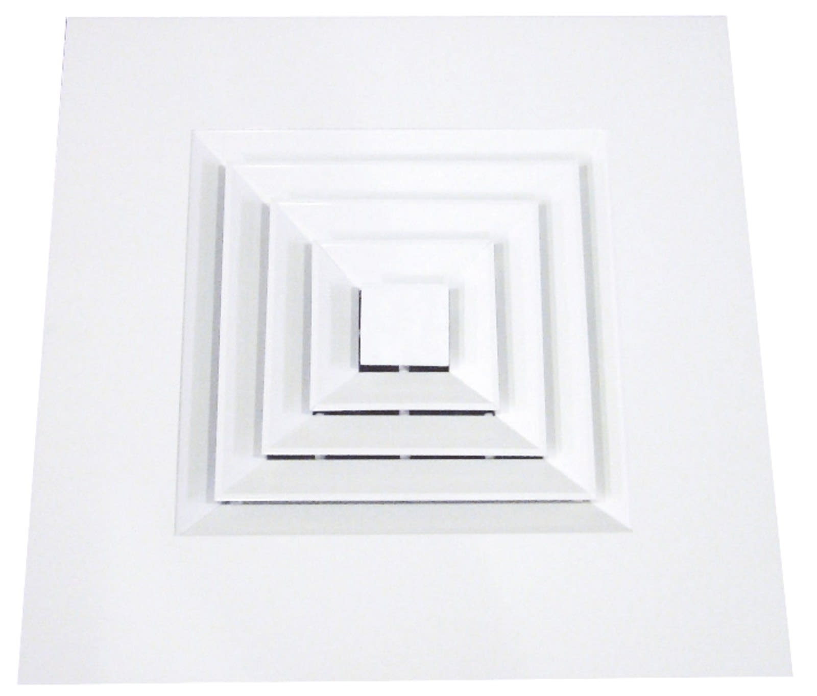Atlantic Clim & Ventil - DC4D FP 375X375 - Diffuseur carré 4D 375X375 à noyau démontable - plaf.modulaire