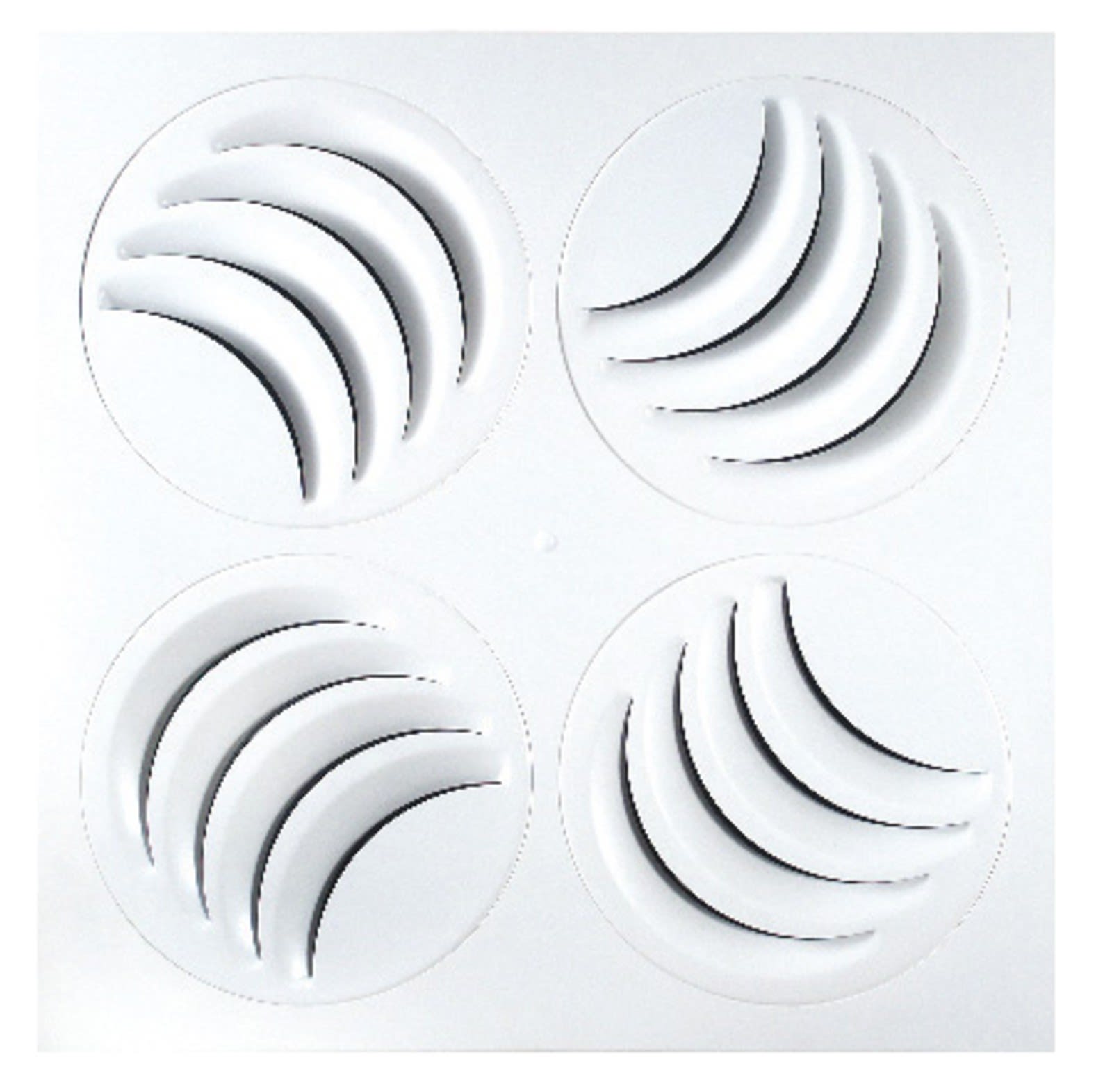 Atlantic Clim & Ventil - PLAY-KLIN 600L D200 - diffuseur multi directions 600 x 600+plenum D200 latéral