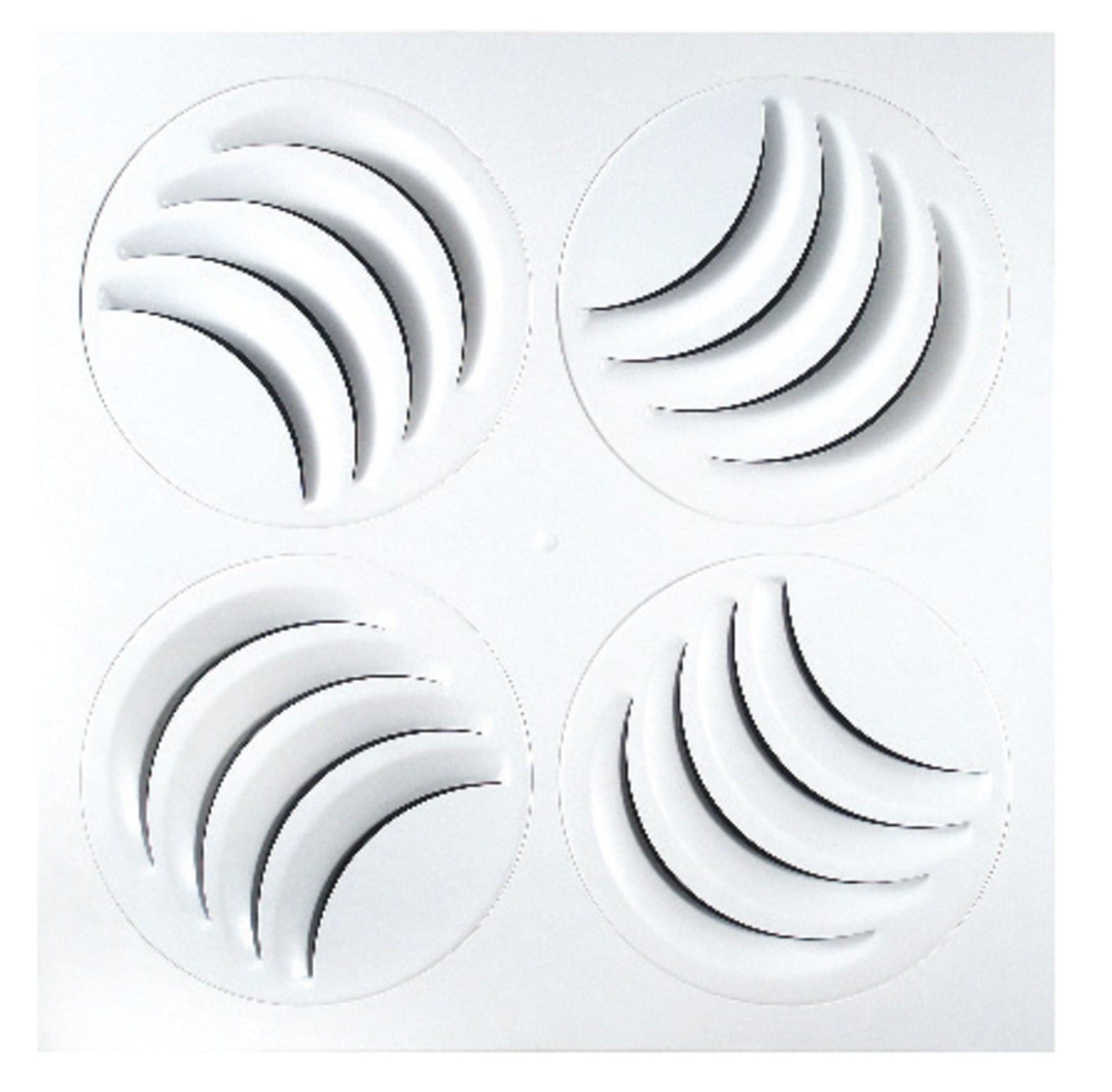 Atlantic Clim & Ventil - PLAY-KLIN 600L D200 - diffuseur multi directions 600 x 600+plenum D200 latéral