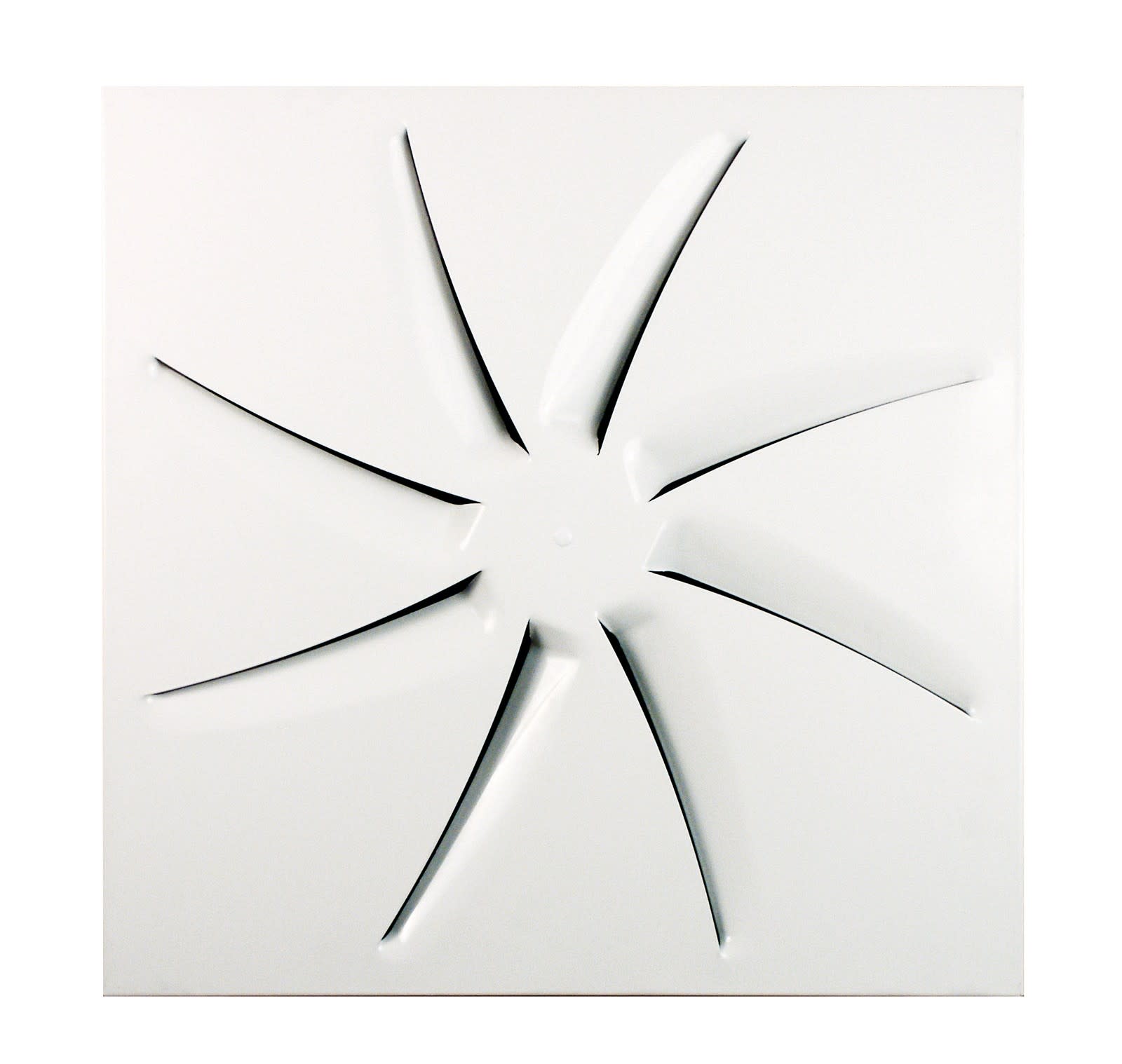 Atlantic Clim & Ventil - Diffuseur à jet hélicoïdal avec ouverture courbée - 600x600 - fine line décroché