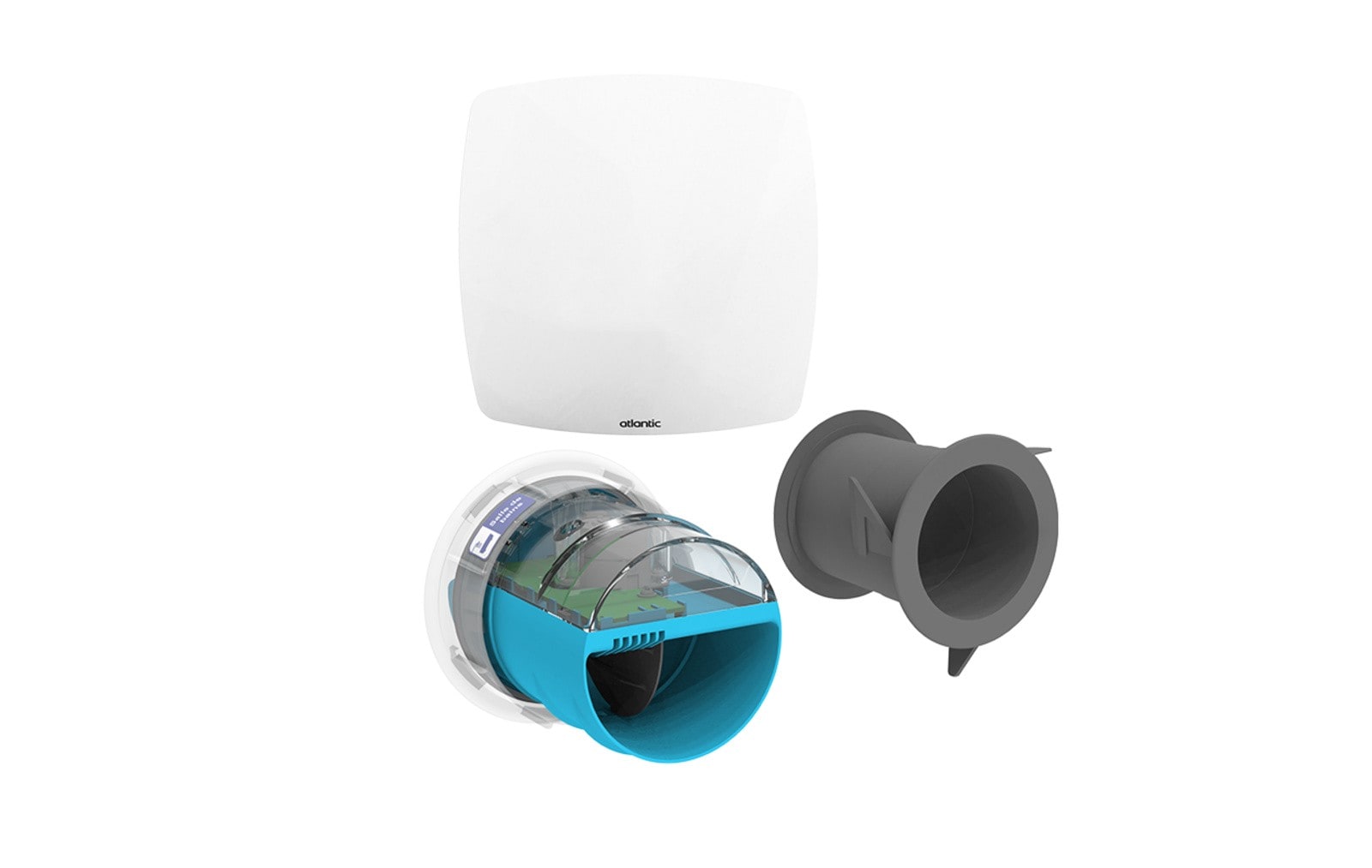 Atlantic Clim & Ventil - Kit e-Twist&Go pour Hygrogenius avec 1 Piquage 80 Salle de Bain + 1 Bouche Line