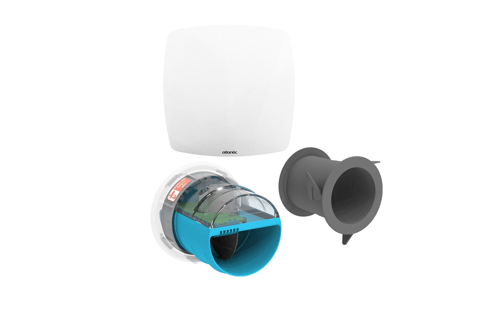 Atlantic Clim & Ventil - Kit e-Twist&Go pour Hygrogenius avec 1 Piquage 80 SdB avec Wc + 1 Bouche Line