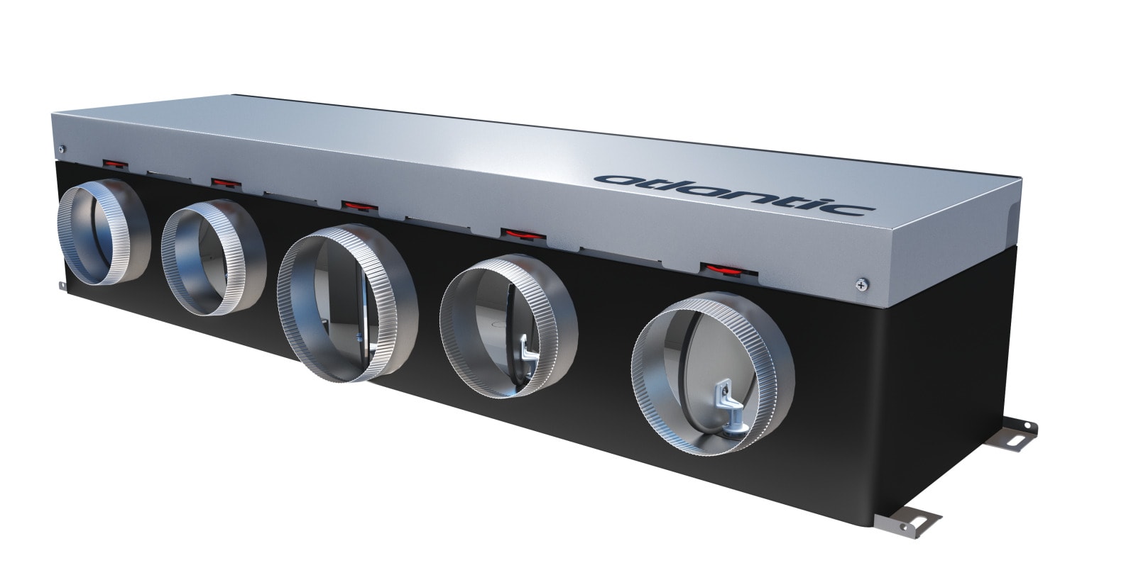 Atlantic Clim & Ventil - Plénum Shogun ZC 160 S5 - 5 piquages - 4x160mm + 1x200mm - Mode Chaud seul