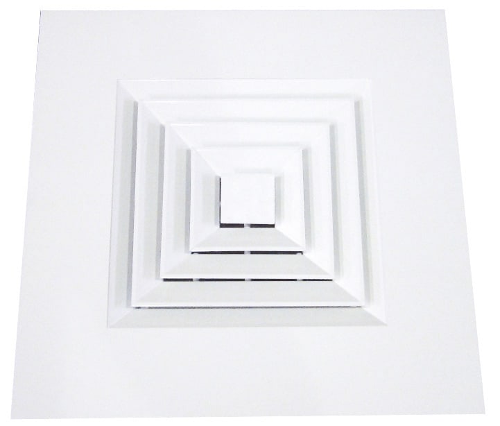 Atlantic Clim & Ventil - Dab-fp 225x225 - diffuseur alu car. pour fx plaf 225x225