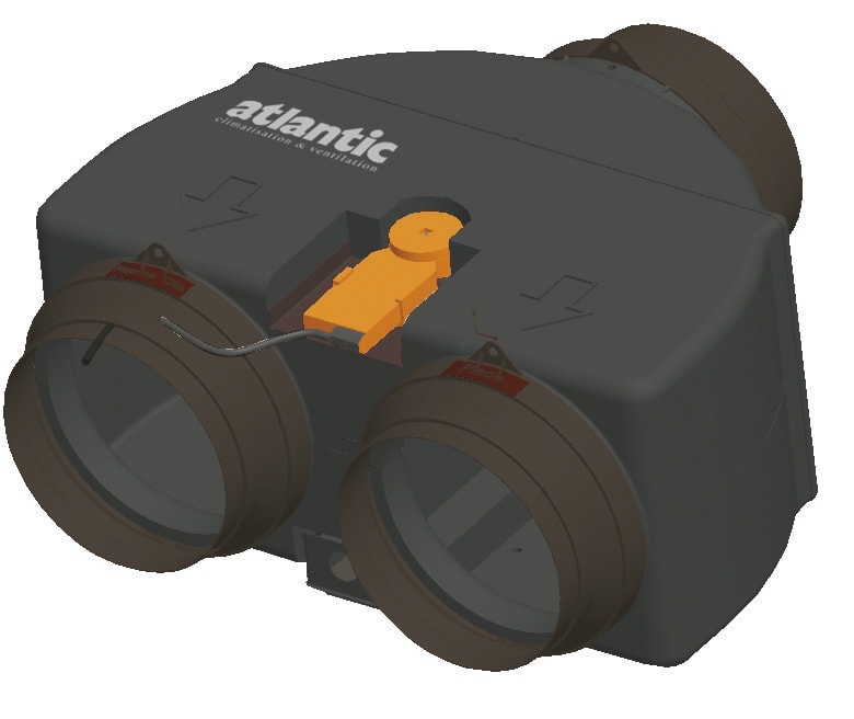 Atlantic Clim & Ventil - Verso 125 - volet motorisé + thermostat pour gainable d125