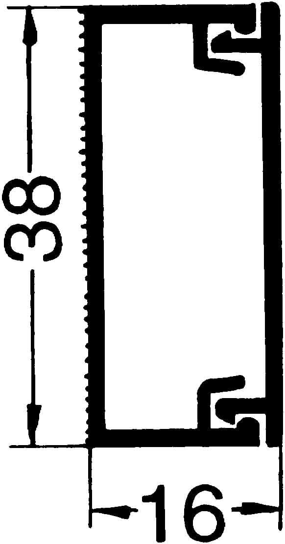 Rehau - GOULOTTE MKS 38x16 AVEC CLOISON - Blanc pur