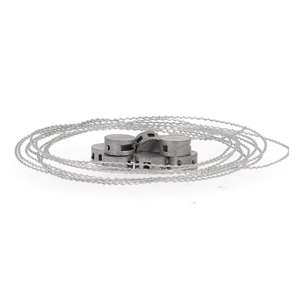 Polier Ingenierie - 10 Scellés en plomb à tige vierges - fil acier galvanisé - Longueur 150 mm