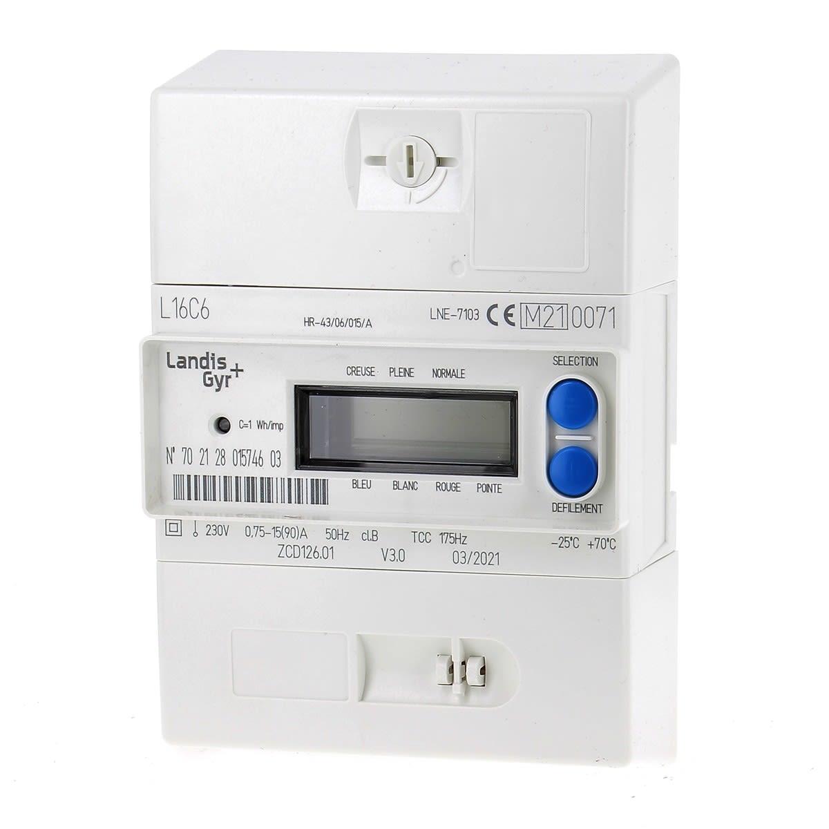 Polier Ingenierie - Compteur électrique agrée EDF - Monophasé 90 A - Tarif bleu 175 Hz plein taux co