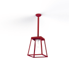 Roger Pradier - Plafonnier Lampiok 3 N°1 diffuseur clair Rouge Tomate 110