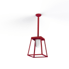 Roger Pradier - Plafonnier Lampiok 3 N°1 diffuseur dépoli Rouge Tomate 110