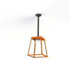 Roger Pradier - Plafonnier Lampiok 3 N°1 diffuseur clair Orangé pur 014 - Gris noir 107