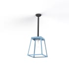 Roger Pradier - Plafonnier Lampiok 3 N°1 diffuseur clair Bleu 111 - Gris noir 107