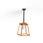 Roger Pradier - Plafonnier Lampiok 3 N°1 diffuseur dépoli Orangé pur 014 - Gris noir 107