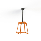 Roger Pradier - Plafonnier Lampiok 3 N°2 Led 18W 2700K Orangé pur 014 - Gris noir 107