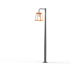 Roger Pradier - Mat 1L Lampiok 3 N°5 diffuseur dépoli Orangé Pur 014 - Gris noir 107