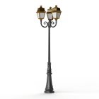 Roger Pradier - Lampadaire Avenue 2 N°11 LED opale Laiton vernis teinté 070
