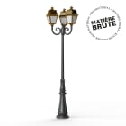 Roger Pradier - Lampadaire Avenue 2 N°11 LED Laiton brut 072 Diffuseur opale