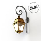 Roger Pradier - Roger Pradier - Applique Avenue 2 N°2 LED Laiton brut 072 Diffuseur clair