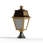 Roger Pradier - Borne Avenue 2 N°5 LED opale Laiton vernis teinté 070