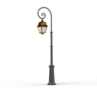 Roger Pradier - Lampadaire Avenue 2 N°8 LED opale Laiton vernis teinté 070