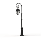 Roger Pradier - Lampadaire Avenue 2 N°8 LED opale Noir foncé 000
