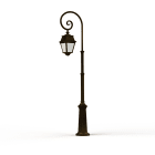 Roger Pradier - Lampadaire Avenue 2 N°8 LED opale Patiné doré 009