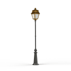 Roger Pradier - Lampadaire Avenue 2 N°9 LED opale Laiton vernis teinté 070