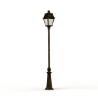 Roger Pradier - Lampadaire Avenue 2 N°9 LED opale Patiné doré 009