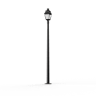 Roger Pradier - Lampadaire Avenue 3 N°11 LED Warm Noir 000 Diffuseur opale