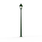 Roger Pradier - Lampadaire Avenue 3 N°11 LED Warm Vert 019 Diffuseur opale