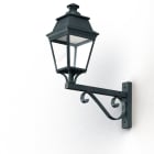 Roger Pradier - Applique Avenue 3 N°12 LED Warm Patine vert de gris 008 Diffuseur clair