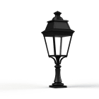 Roger Pradier - Roger Pradier - Borne Avenue 3 N°5 LED Warm Noir 000 Diffuseur clair
