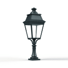Roger Pradier - Borne Avenue 3 N°5 LED Warm Patine vert de gris 008 Diffuseur clair