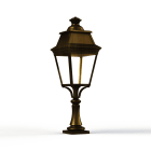 Roger Pradier - Borne Avenue 3 N°5 LED Warm Patine dorée 009 Diffuseur clair