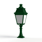 Roger Pradier - Borne Avenue 3 N°5 LED Warm Vert 067 Diffuseur opale