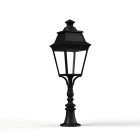 Roger Pradier - Roger Pradier - Borne Avenue 3 N°6 LED Warm Noir 000 Diffuseur clair