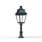 Roger Pradier - Borne Avenue 3 N°6 LED Warm Patine vert de gris 008 Diffuseur clair