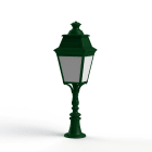 Roger Pradier - Borne Avenue 3 N°6 LED Warm Vert 067 Diffuseur opale