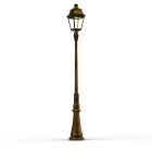 Roger Pradier - Lampadaire Avenue 3 N°7 LED Warm Patine dorée 009 Diffuseur clair