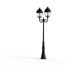 Roger Pradier - Lampadaire Avenue 3 N°8 LED Warm Noir 000 Diffuseur clair