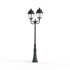 Roger Pradier - Lampadaire Avenue 3 N°8 LED Warm Patine vert de gris 008 Diffuseur clair