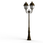 Roger Pradier - Lampadaire Avenue 3 N°8 LED Warm Patine dorée 009 Diffuseur opale