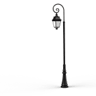 Roger Pradier - Lampadaire Avenue 3 N°9 LED Warm Noir 000 Diffuseur opale