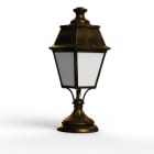Roger Pradier - Borne Avenue 4 N°6 LED 35W 3000°K Patine dorée 009 Diffuseur opale