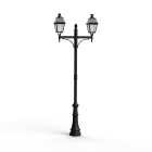Roger Pradier - Lampadaire Avenue 4 N°9 LED 35W 3000°K Noir 000 PMMA clair structuré