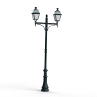 Roger Pradier - Lampadaire Avenue 4 N°9 LED 35W 2700°K Patine vert de gris 008 Diffuseur opale